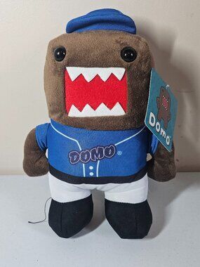 Domo Kun Baseball Player 10" Plush Kellytoy 2017 NWT Blue Jersey Stuffed Animal